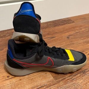 Nike Black and Gray Sneakers with Red and Yellow Highlights